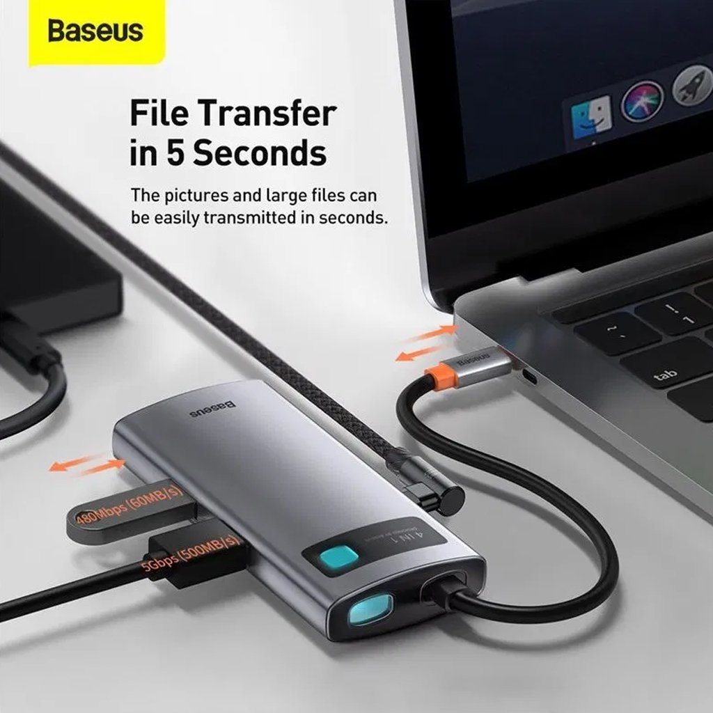 Baseus Metal Gleam Series/ Starjoy 4 in 1 Multifunctional Type-C Hub