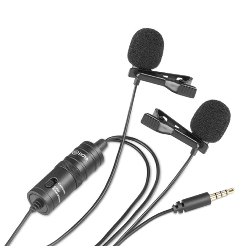 BOYA BY-M1DM Dual Omni-directional Lavalier Mic