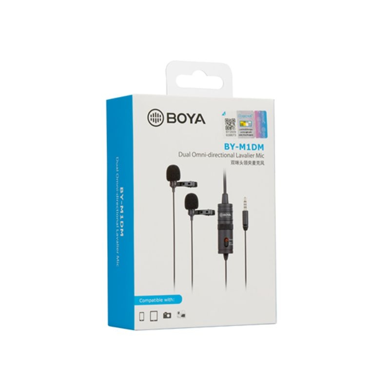 BOYA BY-M1DM Dual Omni-directional Lavalier Mic