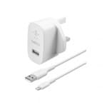 Belkin Boostup Charge USB-A 12W Wall Charger with Lightning Cable - 1M