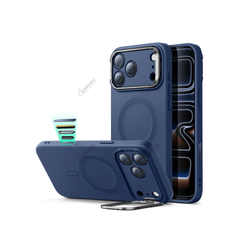 ESR Cloud Soft Magnetic Camera Control with Stand Case for iPhone 17 Series