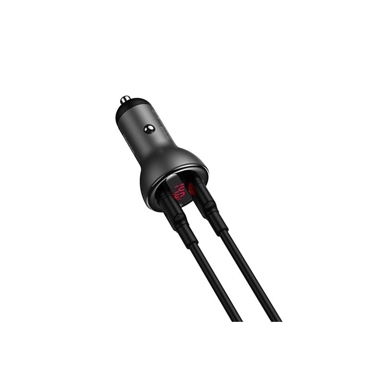 Baseus Digital Display Dual Quick Car Charger 45W Suit