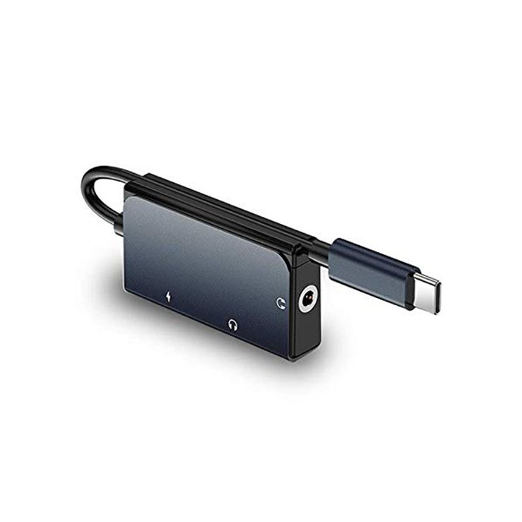 WiWU LT02 Pro 3 in 1 Type-C to Dual Type-C + 3.5mm Audio Adapter
