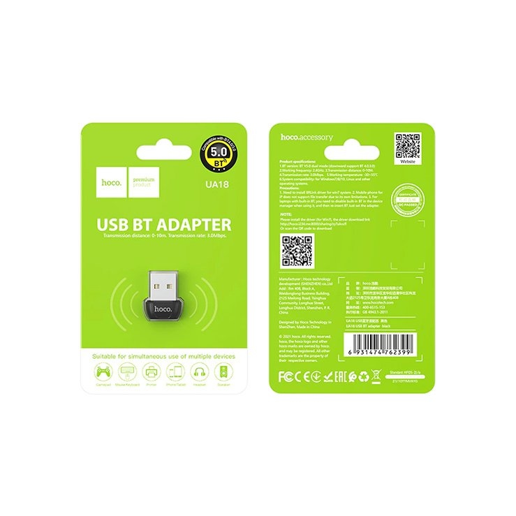 Hoco UA18 USB BT Adapter
