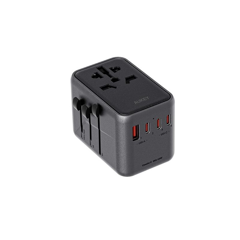 AUKEY Travel Mate 65W GaN Universal Adapter with USB Ports