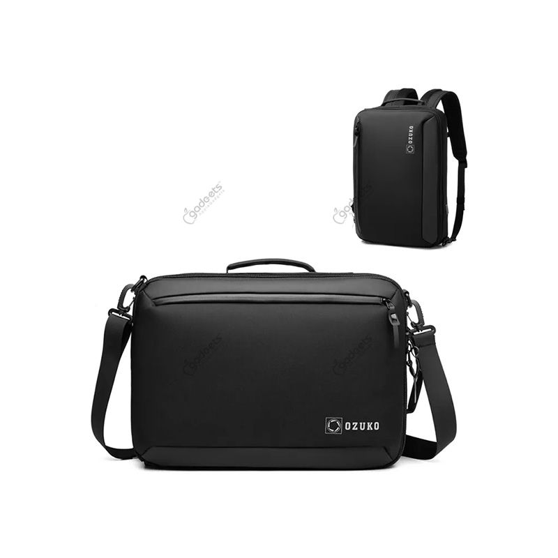 Ozuko 9490 USB 15.6 Inch Waterproof Briefcase Backpack
