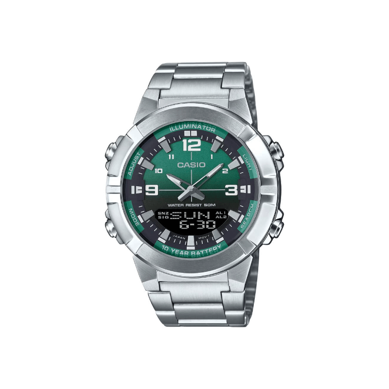 Casio Standard Dual Time AMW-870DA-3AVDF Stainless Steel Men’s Watch