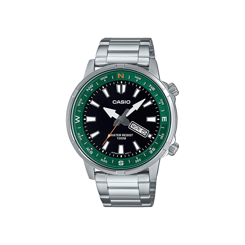 Casio Standard MTD-130D-1A3VDF Day Date Stainless Steel Men’s Watch