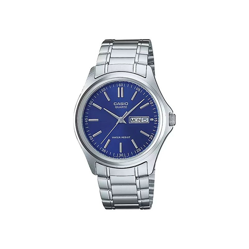 Casio Standard MTP-1239D-2ADF Day Date Stainless Steel Men's Watch