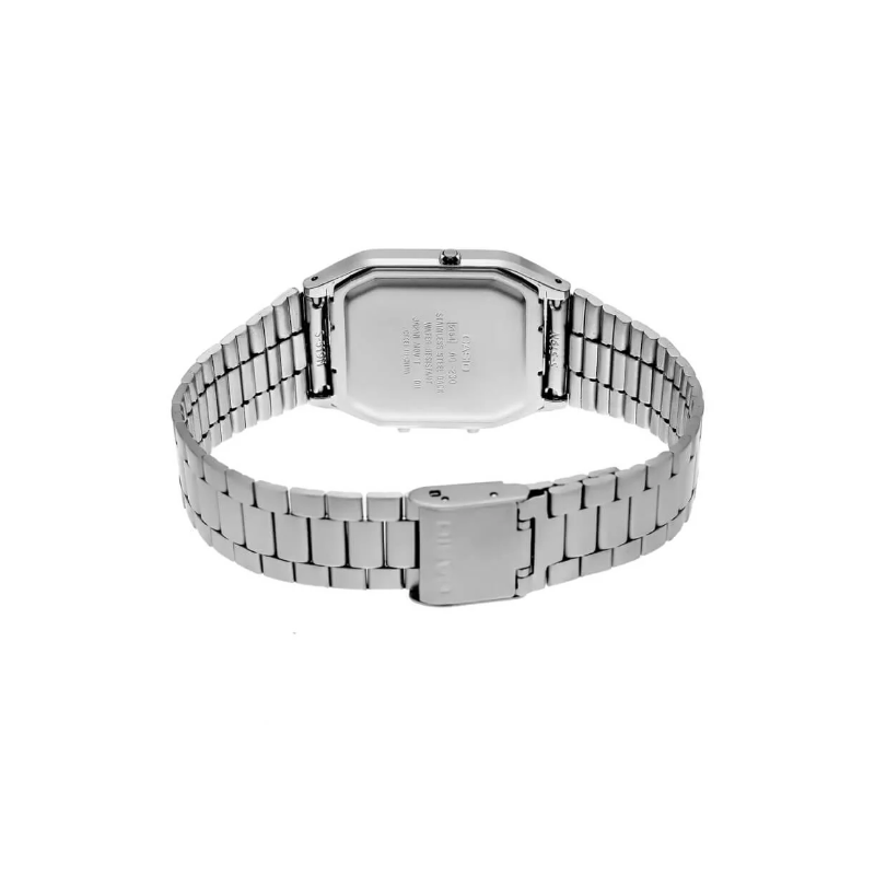 Casio Vintage AQ-230A-1DMQ Dual Time Stainless Steel Men’s Watch