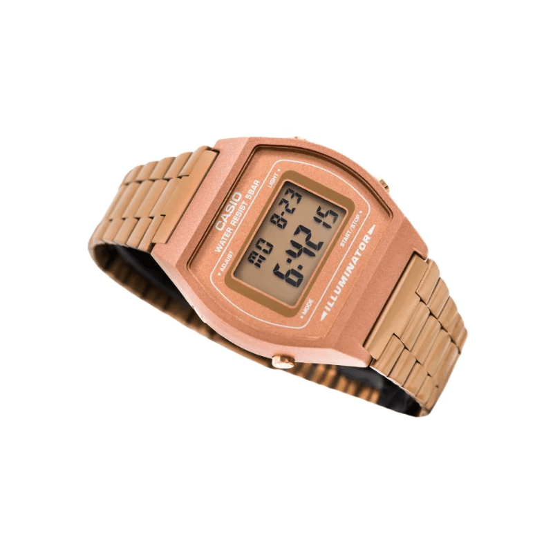Casio Vintage B640WC-5ADF Digital Rose Gold Stainless Steel Unisex Watch