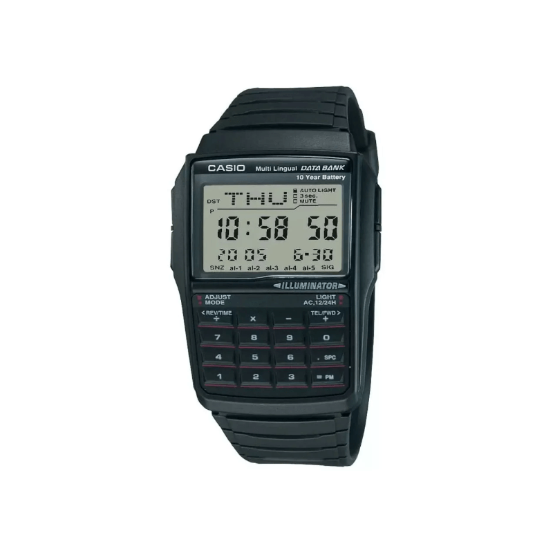 Casio Vintage DBC-32-1ADF Calculator Data Bank Resin Belt Men’s Watch