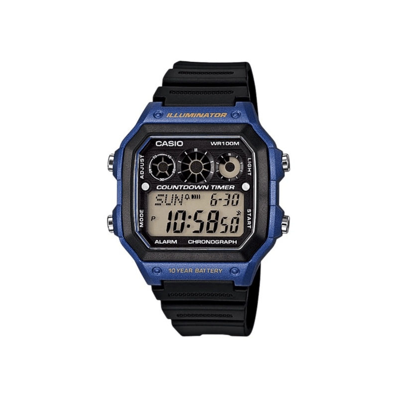 Casio Youth Illuminator World Time AE-1300WH-2AVDF Resin Belt Men’s Watch