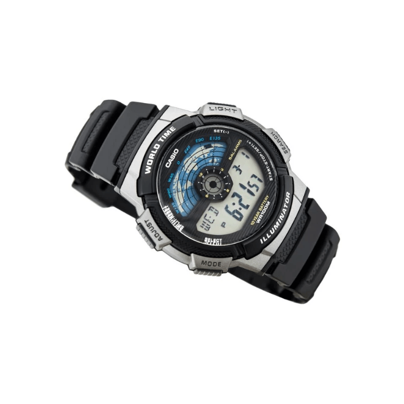 Casio Youth World Time AE-1100W-1AVDF Digital Resin Belt Men’s Watch