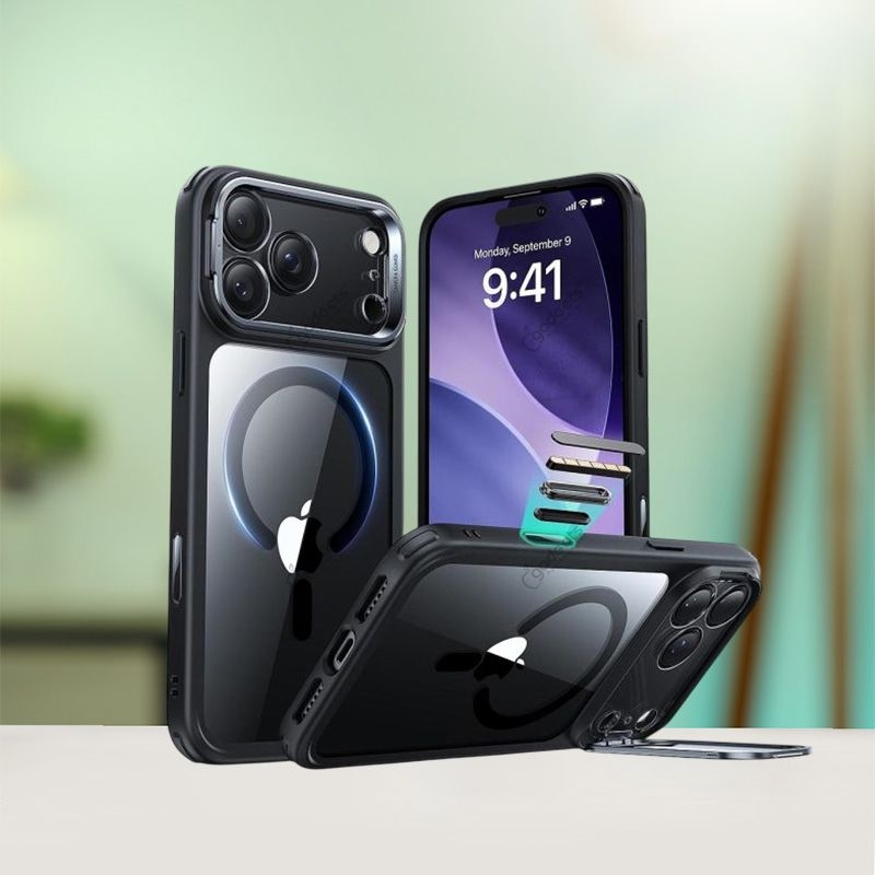 ESR Classic Hybrid Magnetic Case Camera Control with Stand for iPhone 17 Series