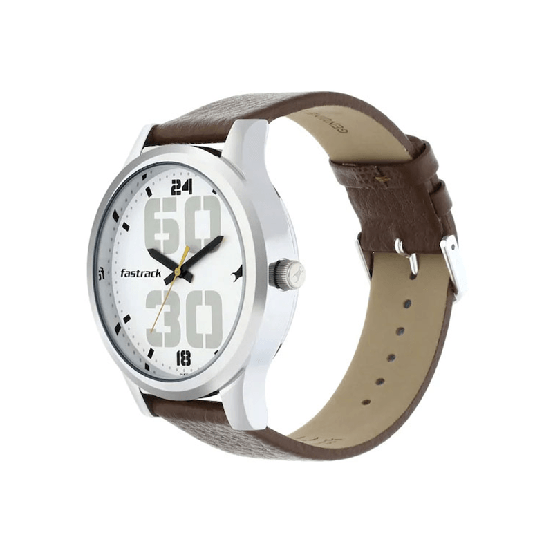 Fastrack Bold 38051SL06 Quartz Leather Strap Men’s Watch