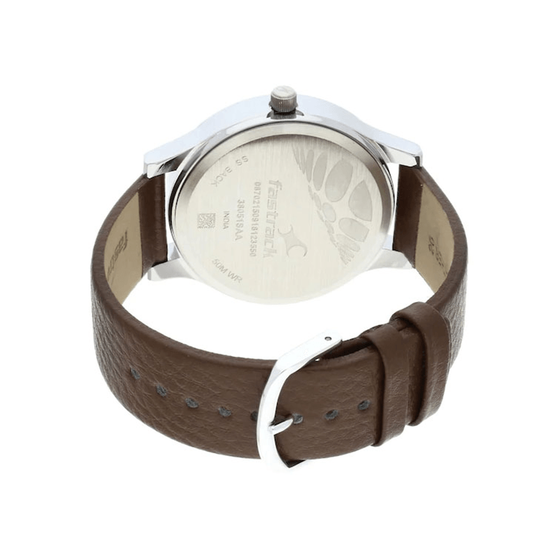 Fastrack Bold 38051SL06 Quartz Leather Strap Men’s Watch
