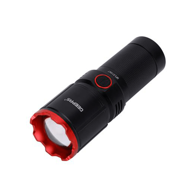 Geepas GFL51067 Rechargeable LED Flashlight With Power Bank