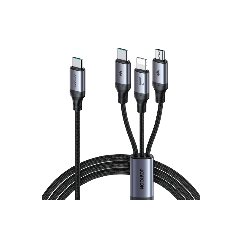 Joyroom A21 100W PD 3-in-1 Braided Fast Charging Cable