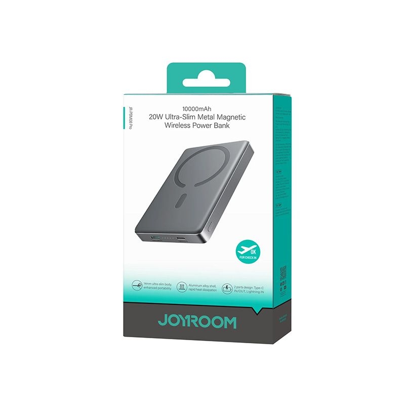 Joyroom JR-PBM08 Pro Metal Magnetic Wireless Power Bank - 10000mAh