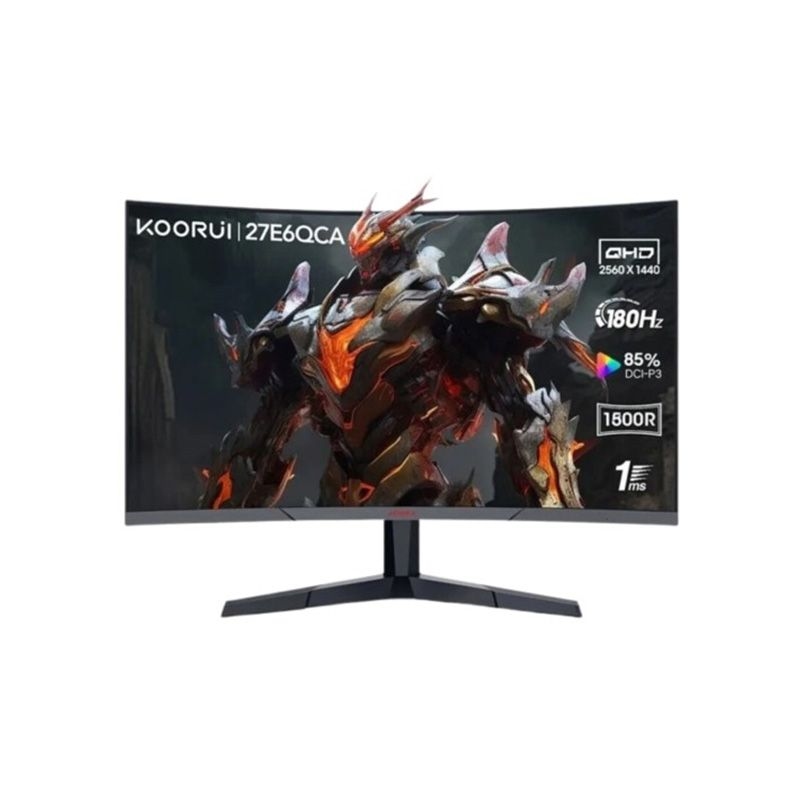 KOORUI 27E6QCA 27-inch VA QHD 180Hz Curved Gaming Monitor
