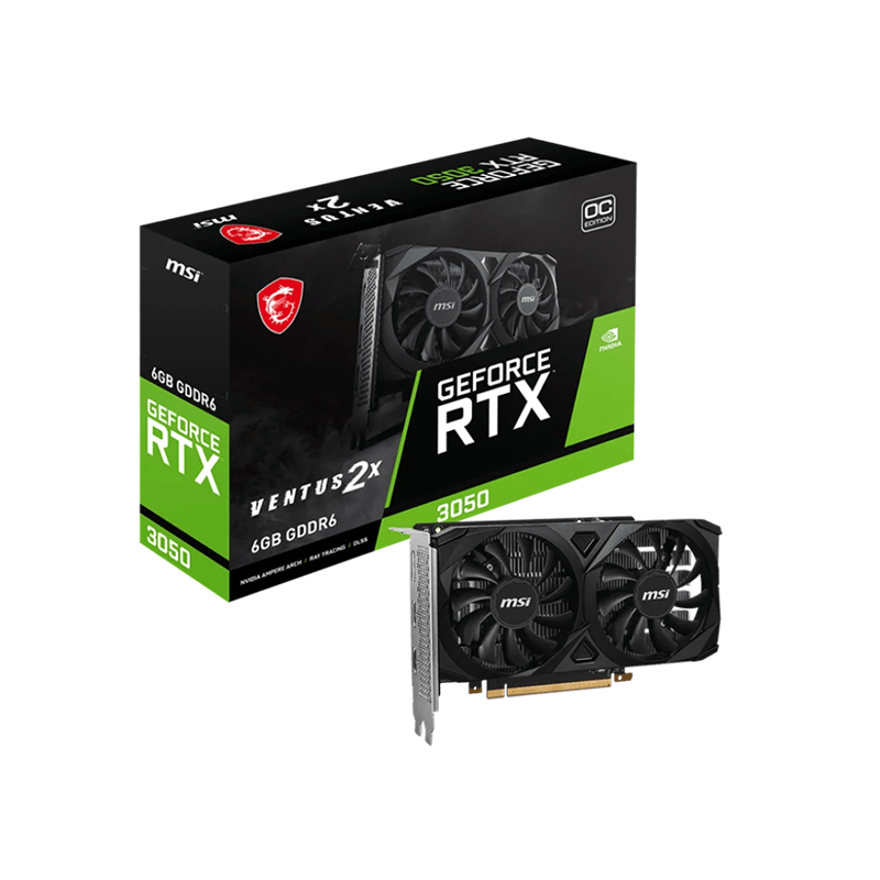 MSI GeForce RTX 3050 VENTUS 2X 6G OC GDDR6 Graphics Card