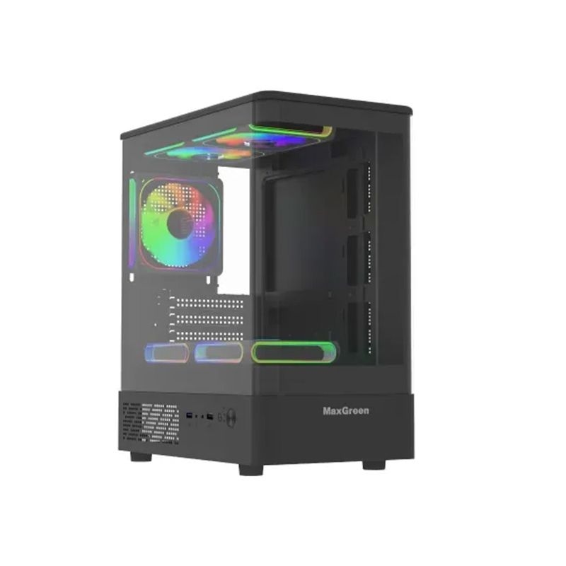 MaxGreen Curve Arylic 312 Mid Tower mATX Gaming Casing