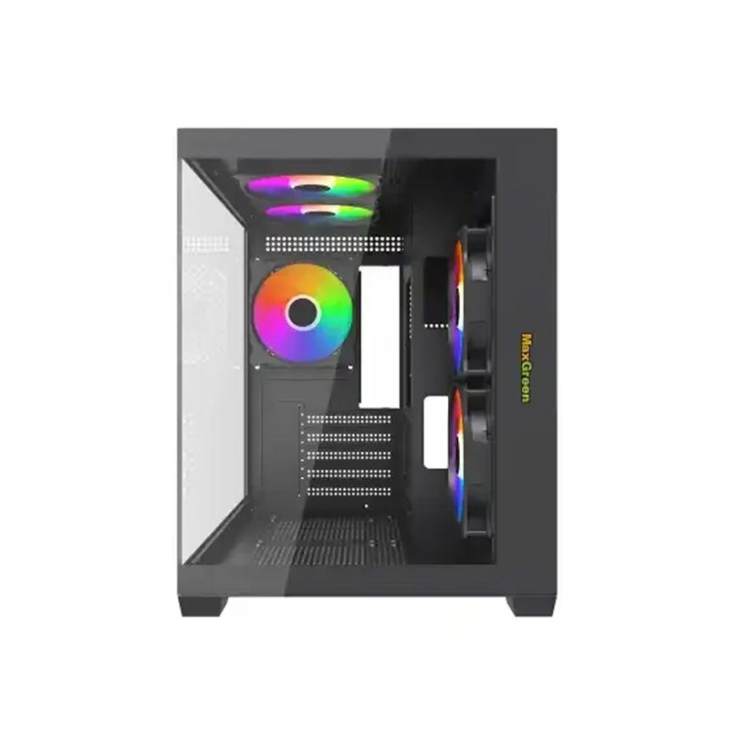 MaxGreen E275-S02 ARGB M-ATX Mid-Tower Gaming Casing With 5x ARGB Fan