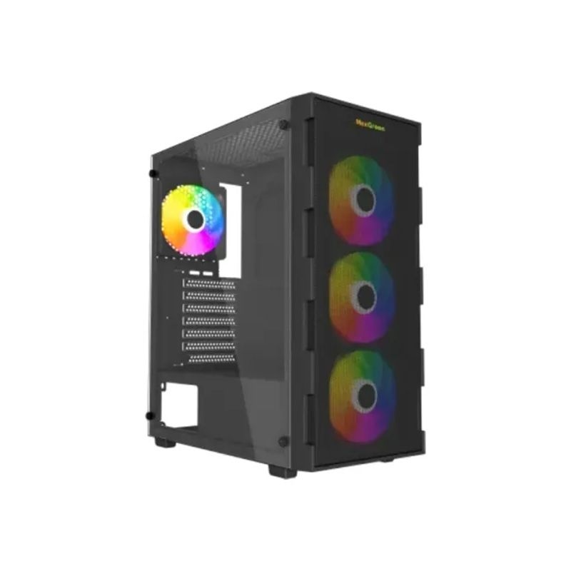 MaxGreen PS195-10-M Mid-Tower ATX Gaming Case With 4 ARGB Fan