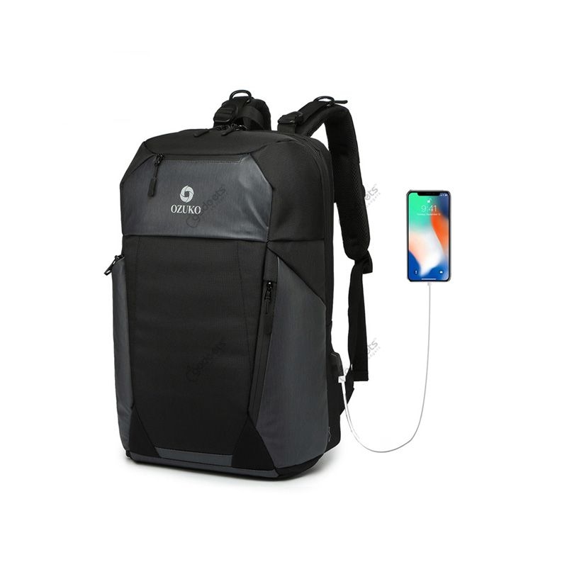 Ozuko 9214 Laptop Bag Waterproof Usb Charging Luxury Anti Lost Backpack