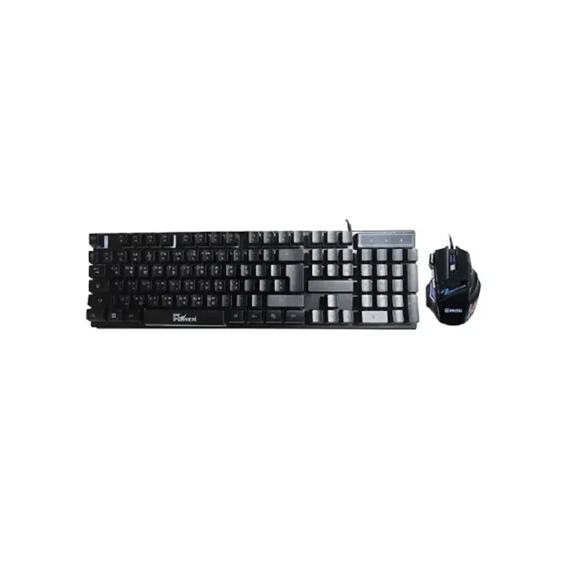 PC Power PGC801G12 Wired Gaming Keyboard & Mouse Combo with Bangla