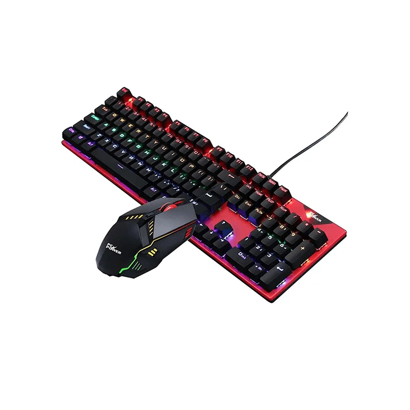 Pc Power Flare Combo RGB Wired Mechanical Gaming Keyboard & Mouse