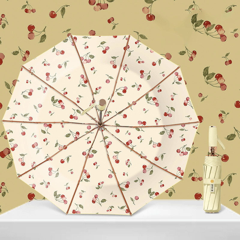 Premium Printed UV Protection Automatic Folding Umbrella