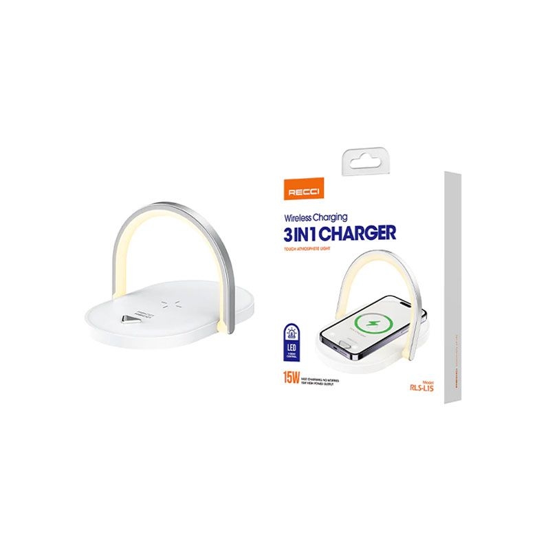 Recci RLS-L15 3-in-1 Wireless Charger 15W