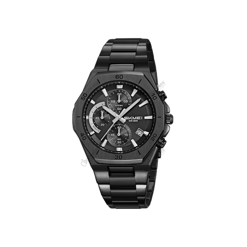 SKMEI 2452 Chronograph Quartz Luminous Stainless Steel Strap Men’s Watch