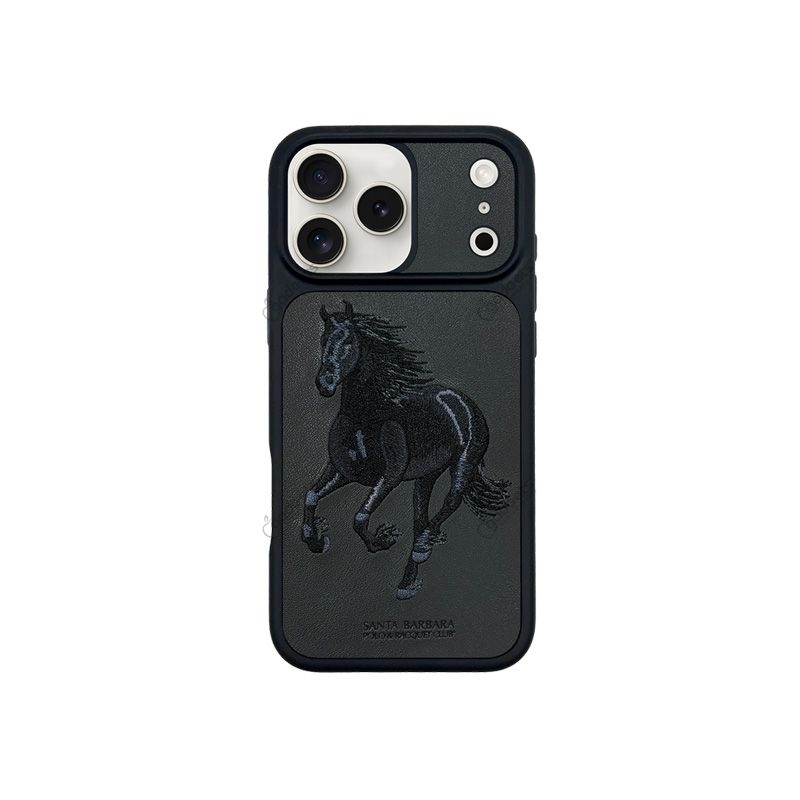 Santa Barbara Horse Emoidery Boris Case for iPhone 17 Pro Max