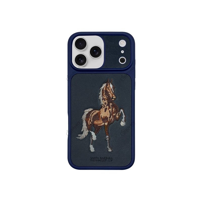 Santa Barbara Horse Emoidery Boris Case for iPhone 17 Pro Max