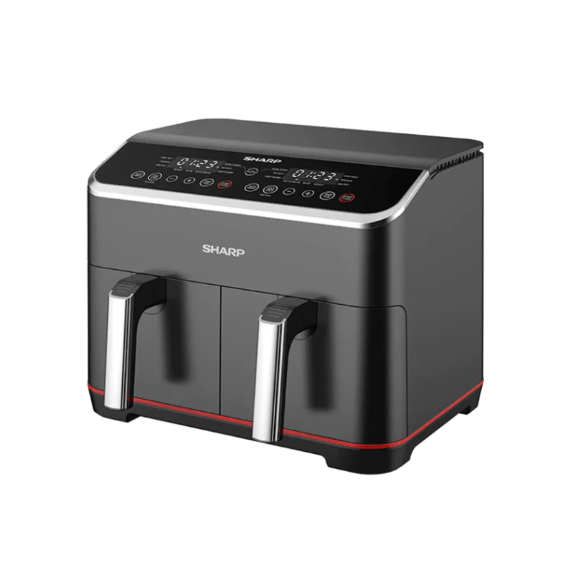 Sharp KF-DF80RT-K3 Double Basket Air Fryer - 8L