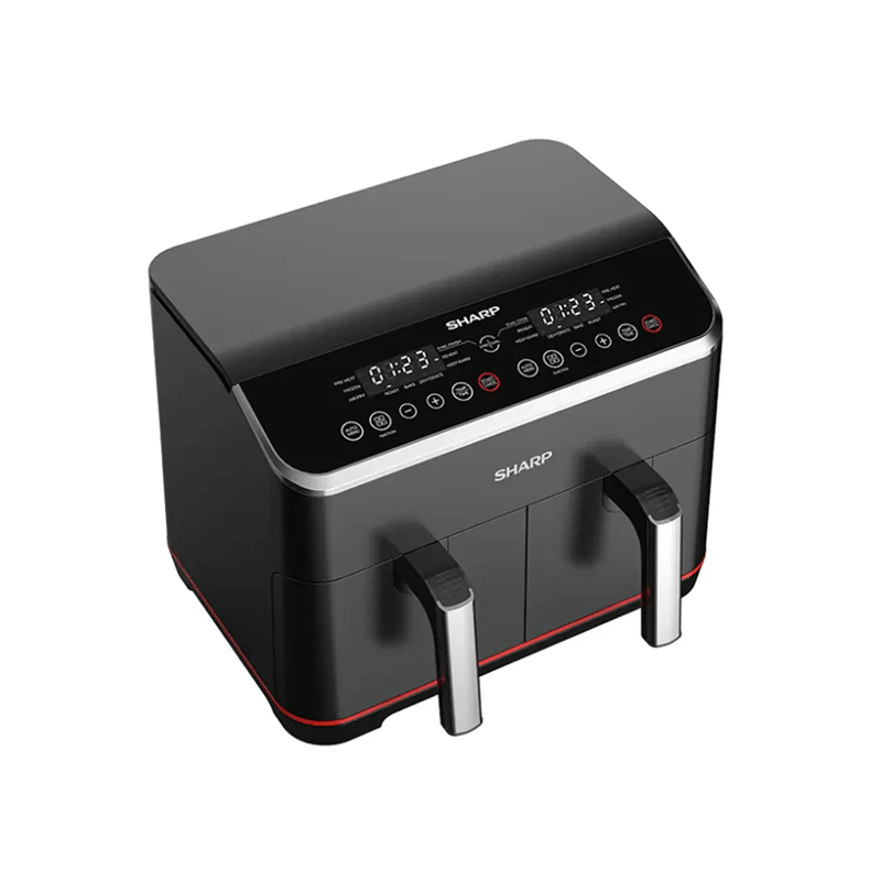 Sharp KF-DF80RT-K3 Double Basket Air Fryer - 8L