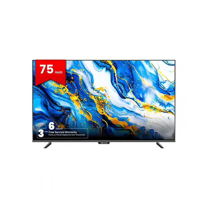 Sony Plus SP75SFVG 75 Inch Frameless Voice Control 4K Google TV