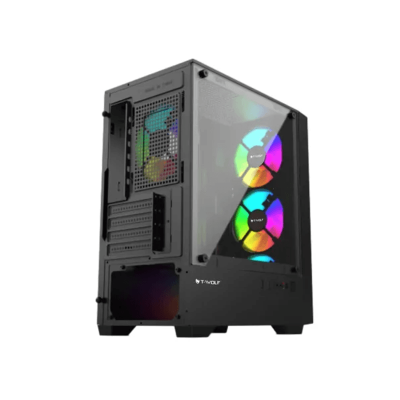 T-Wolf Phantom X4 RGB M-ATX Mid Tower Gaming Case With 200W PSU