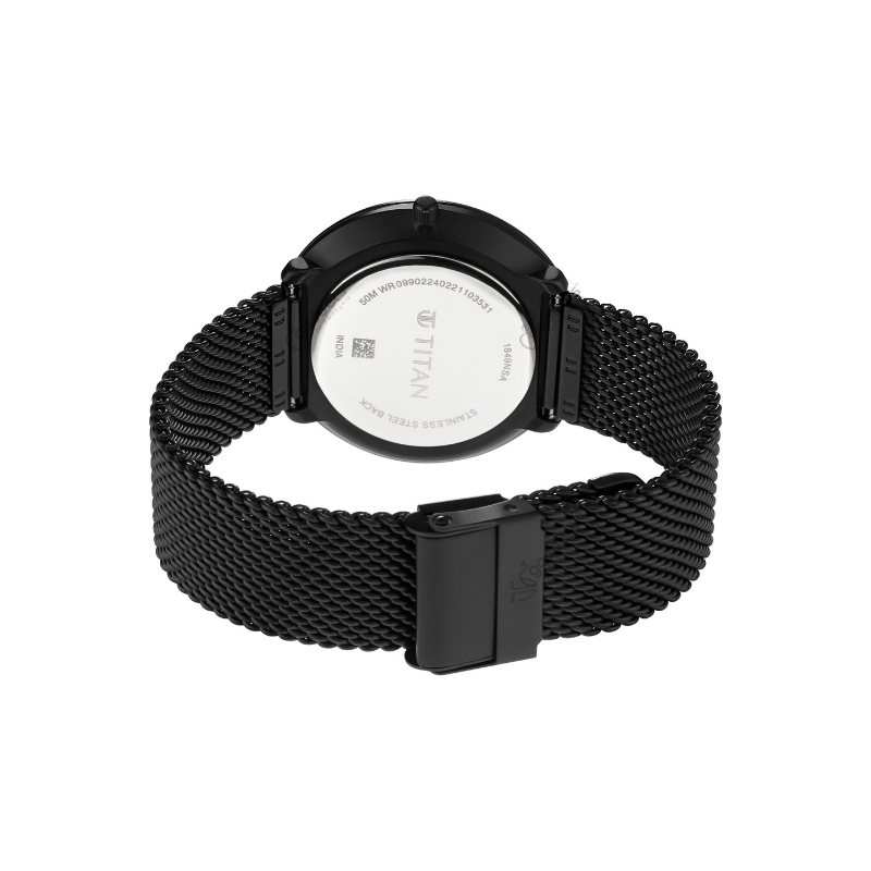 Titan Minimals NT1849NM01 Analog with Date Stainless Steel Strap Men’s Watch