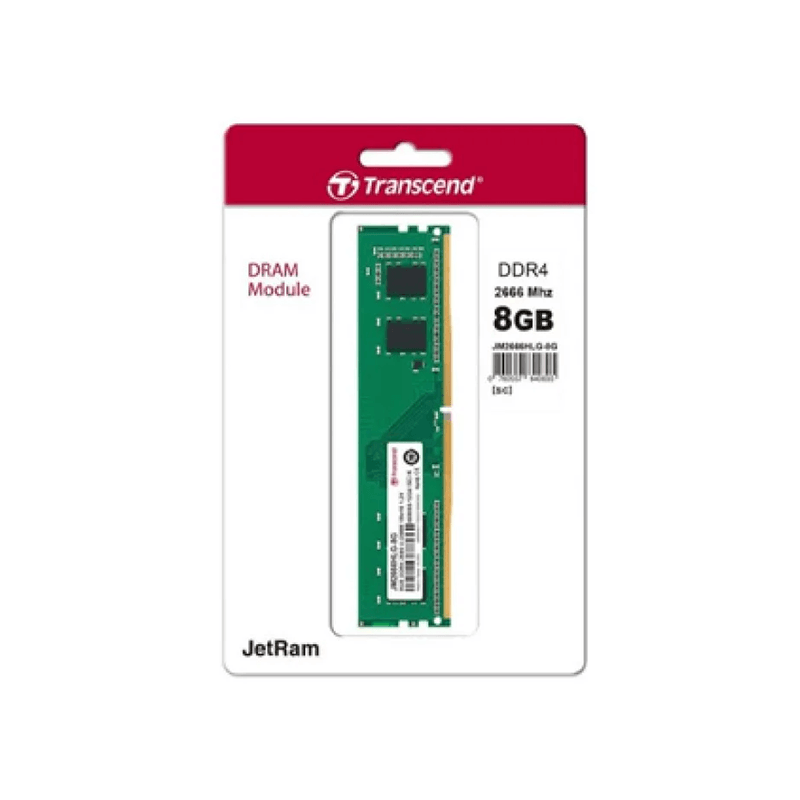 Transcend JETRAM JM2666HLB-8G 2666MHZ U-DIMM 1RX8 1GX8 8GB DDR4 Desktop RAM