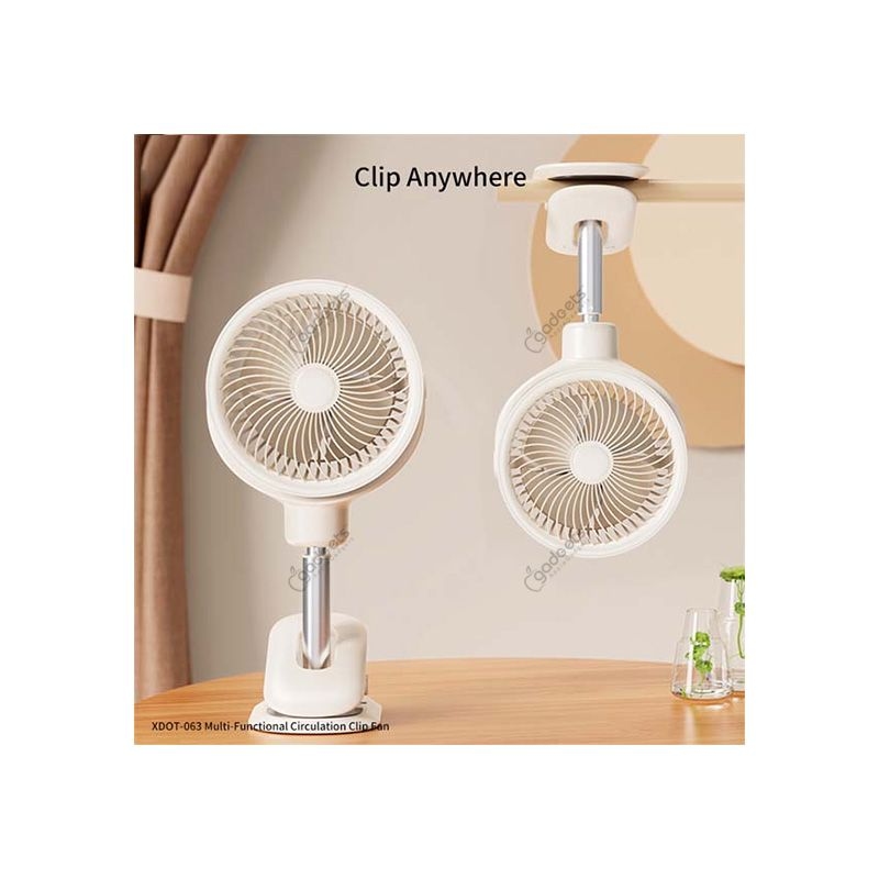 XUNDD XDOT-063 Multi-Functional Clip Fan - 6000mAh