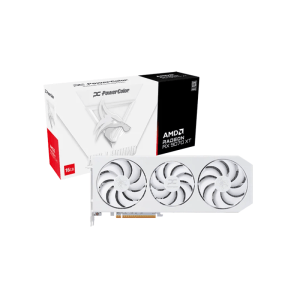 PowerColor Hellhound Spectral White AMD Radeon RX 9070 XT 16GB GDDR6 Graphics Card