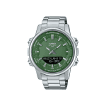 Casio Illuminator AMW-880D-3AVDF Dual Time Stainless Steel Men’s Watch