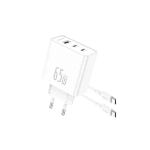 Foneng GaN50-EU 65w 3-Port Fast Charging Adapter With Type-C Cable
