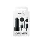 Samsung Dual USB Port Car Charger 15W with Combo Cable