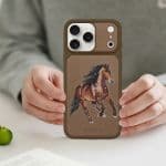 Santa Barbara Horse Emoidery Boris Case for iPhone 17 Pro Max
