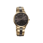 Titan Slim Ceramic Fusion 90142KD02 Quartz Analog Stainless Steel Strap Men’s Watch
